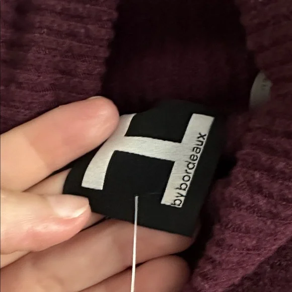 By Bordeaux Brand Rich Plum Cowl Neck Sweater - Size XS - Picture 2 of 8